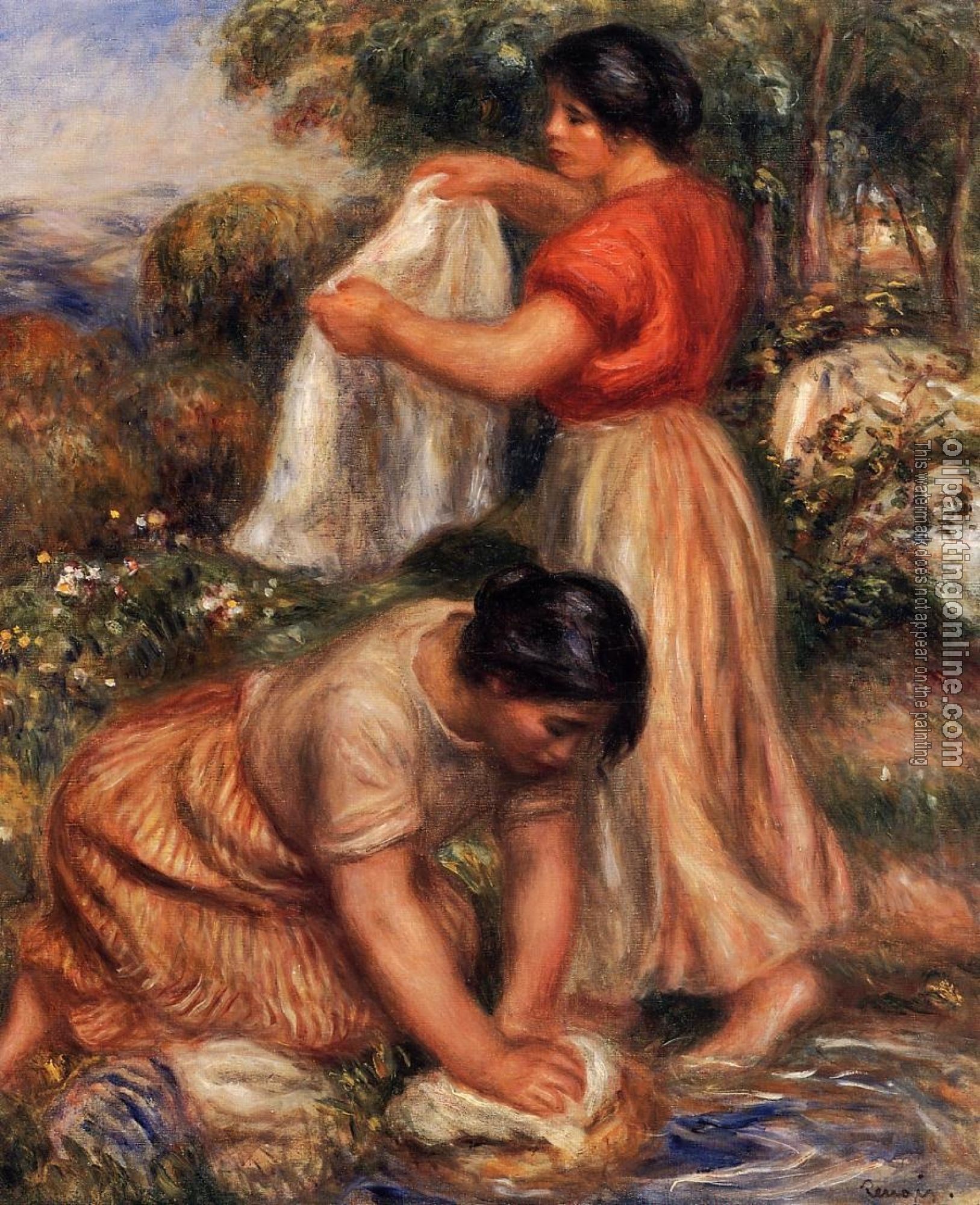 Renoir, Pierre Auguste - Laundresses